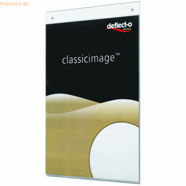 12 x Deflecto Wandprospekthalter Classic Image A3 hoch transparent