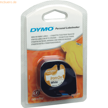 Dymo Schriftbandkassette LetraTag 12mm x 2m schwarz auf weiß