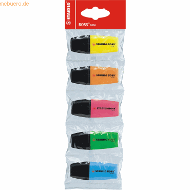 6 x Stabilo Textmarker boss original Mini VE=5 Stck