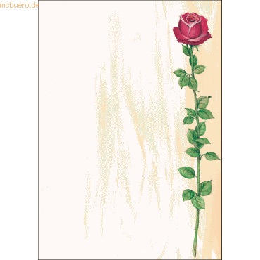 Sigel Designpapier Rose Bloom A4 90g/qm VE=25 Blatt