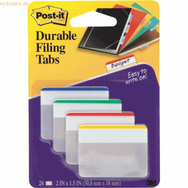 Post-it Index Index Tabs Strong flach VE=4x6 farbig