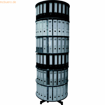 Reef Ordnerdrehsule H228 cm 6 Etagen fr 144 Ordner grau