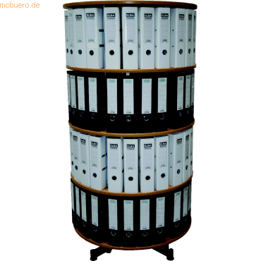 Reef Ordnerdrehsule H158 cm 4 Etagen fr 96 Ordner buche