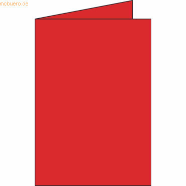 Clairefontaine Doppelkarte C6 210g/qm kirschrot VE=25 Stck