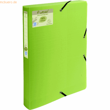 8 x Exacompta Archivbox forever A4 Recycled PP Rückenbreite 40mm grün