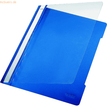 Leitz Sichthefter A4 PVC langes Beschriftungsfenster blau