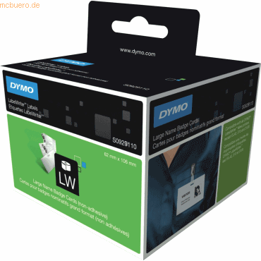 Dymo Etiketten fr Labelwriter Namensschilder 106x62mm wei VE=250 St