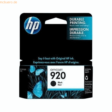 HP Tintenpatrone HP CD971AE 920 schwarz