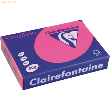 Clairefontaine Kopierpapier Trophee A4 80g/qm VE=500 Blatt eosin