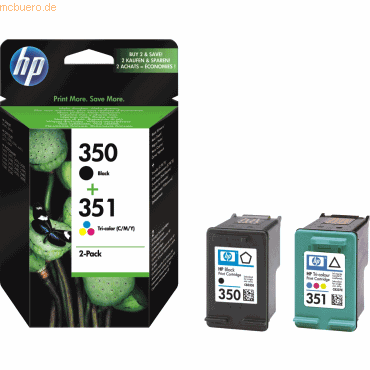 HP Tintenpatronen HP 350/351 SD412EE Multipack