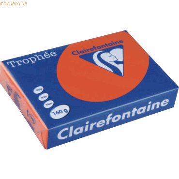 Clairefontaine Kopierpapier Trophee A4 160g/qm VE=250 Blatt kirschrot/