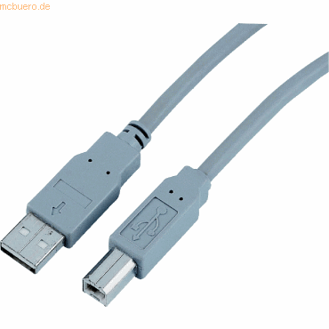 Hama USB-Anschlusskabel A-Stecker B-Stecker 1,8m grau
