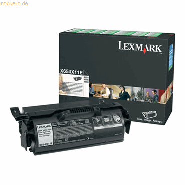 Lexmark Lasertoner Lexmark X654X11E schwarz