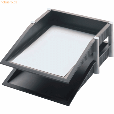 Helit Briefkorb Serie Silver C4 2-er Set schwarz/silber