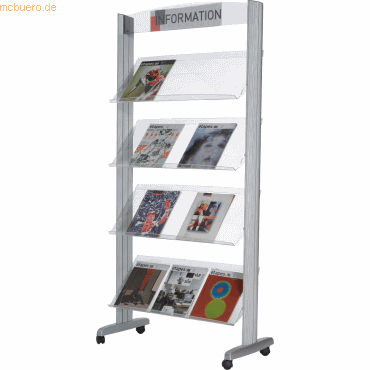 Paperflow Prospektstnder Clear Line HxBxT 165x82,5x38,5cm