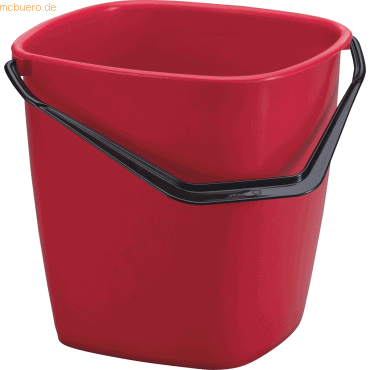 6 x Durable Eimer Bucket 9,5l rot