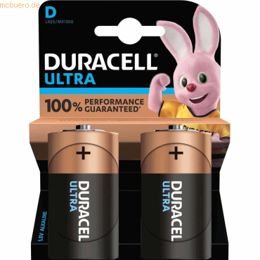 Duracell Batterien Ultra Power Alkaline Mono VE=2 Stck