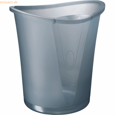 6 x Leitz Papierkorb Allura 18l quarz grau