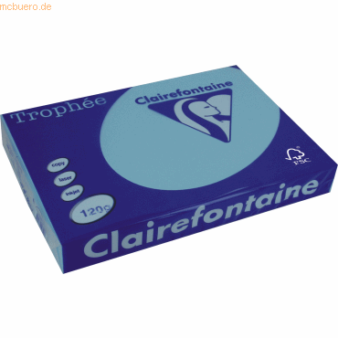 Clairefontaine Kopierpapier Trophee Pastell A4 120g/qm blau VE=250 Bla