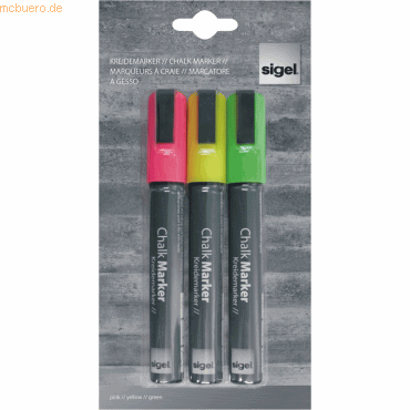 Sigel Kreidemarker 1-5mm 3-er Pg.