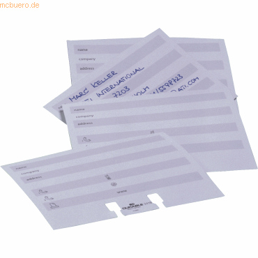 Durable Ersatzkarten fr Telefonregister Telindex wei VE=100 Stck