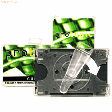 10 x 3L Ausweishalter 91x57mm mit Clip drehbar 10 Stck