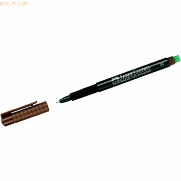 10 x Faber Castell CD-Marker Multimark wasserfest ca. 0,4 mm braun
