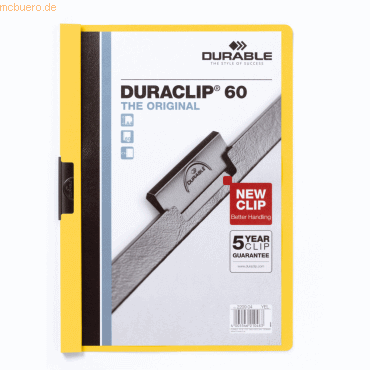 Durable Cliphefter Duraclip Original 60 gelb