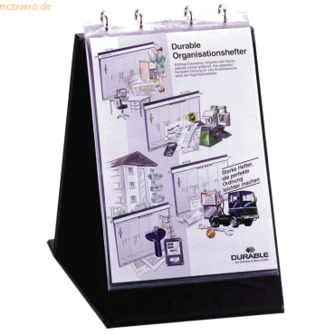 Durable Tisch-Flipchart A4 hoch incl. 10 Hllen schwarz