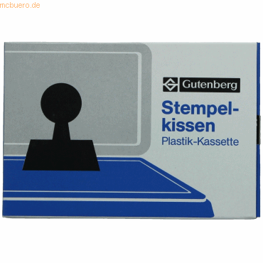 Gutenberg Stempelkissen Plastik 11x7 cm Farbe ohne l blau
