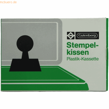 Gutenberg Stempelkissen Plastik 11x7 cm Farbe ohne l grn