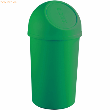 2 x Helit Abfallbehlter 45l Kunststoff mit Push-Deckel grn