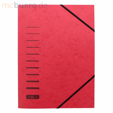 25 x Pagna Eckspannmappe A4 rot