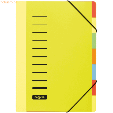 Pagna Ordnungsmappe Deskorganizer Lucy Basic 7 Fcher PP gelb