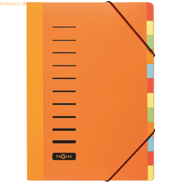 Pagna Ordnungsmappe Deskorganizer Lucy Basic 12 Fcher PP orange
