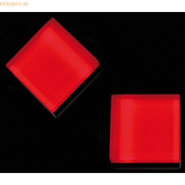 Franken Glasmagnet 25x25x8mm VE=2 Stck rot