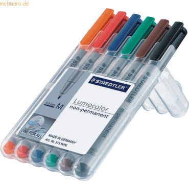 Staedtler Folienschreiber Lumocolor 6er Etui nonpermanent mittel