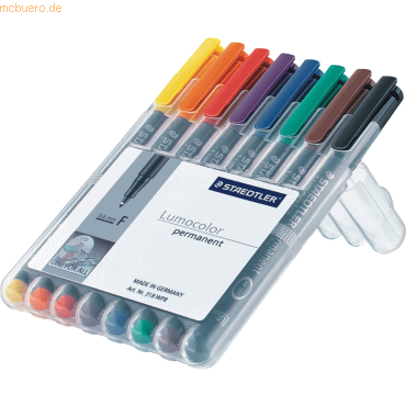 Staedtler Folienschreiber Lumocolor 8er Etui permanent fein