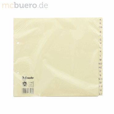 Esselte Register A4+ 1/2 Hhe A-Z Papier chamois