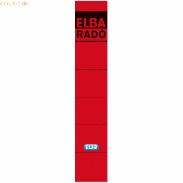 Elba Ordnerrckenschild fr Elba selbstklebend kurz/schmal VE=10 Stck
