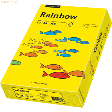 Papyrus Kopierpapier Rainbow Intensiv A4 80g/qm VE=500 Blatt intensivg