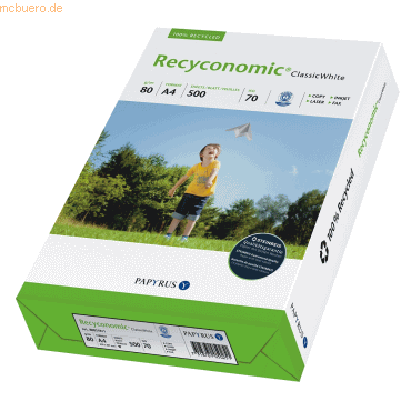 Papyrus Kopierpapier A4 Recyconomic Classic White 80g/qm wei VE=500 B