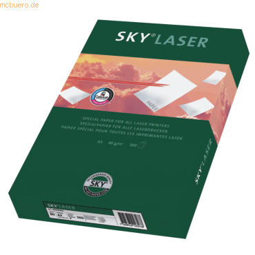 Papyrus Kopierpapier Sky Laser A3 80g/qm wei VE=500 Blatt