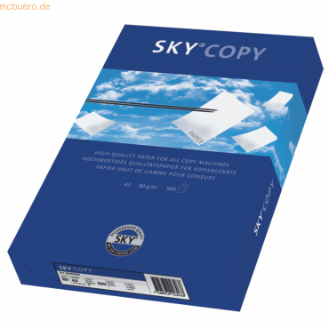 Papyrus Kopierpapier Sky Copy A3 80g/qm weiß VE=500 Blatt
