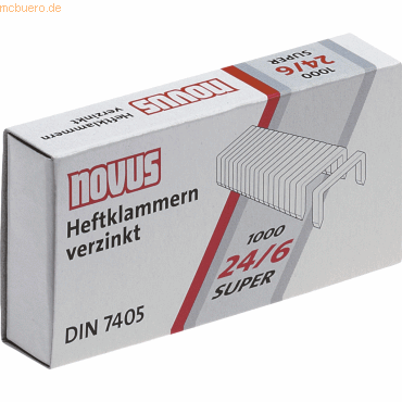 Novus Heftklammern 24/6 verzinkt VE=1000 Stück