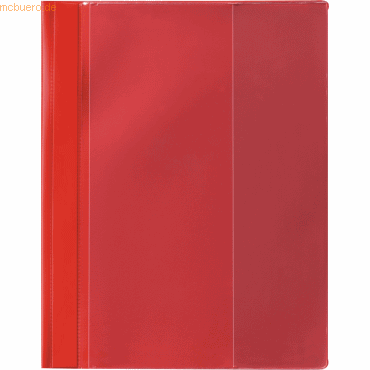 5 x Herlitz Sichthefter Combi A4+ PVC mit Sichttasche rot