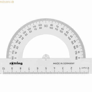 20 x Rotring Winkelmesser Halbkreis 10cm