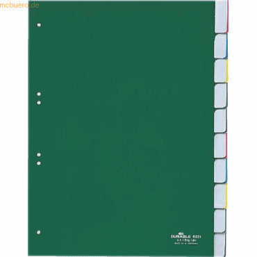 Durable Register A4 blanko 10-teilig grn