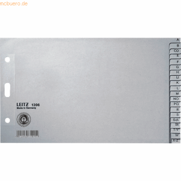 Leitz Register A5quer A-Z 100g/qm grau