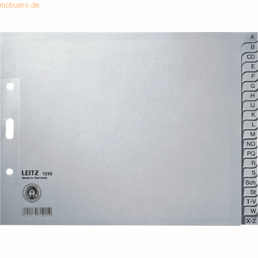 Leitz Register A4 A-Z 100g/qm grau